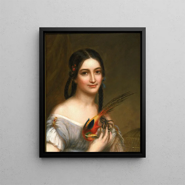 Mademoiselle Satterlee - Charles Bird King — inramlat konstverk på väggen