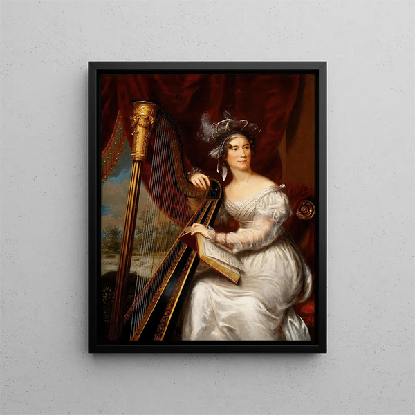 Mme John Quincy Adams - Charles Bird King — inramlat konstverk på väggen