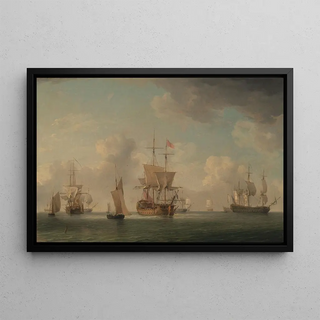 Charles Brooking - English Ships Under Sail in a Very Light Breeze.webp