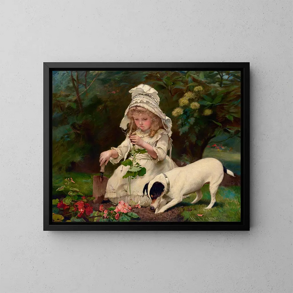 Amatörträdgårdsmästare - Charles Burton Barber — inramlat konstverk på väggen