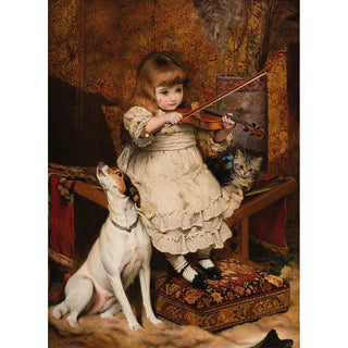 Charles Burton Barber - The little violinist.webp