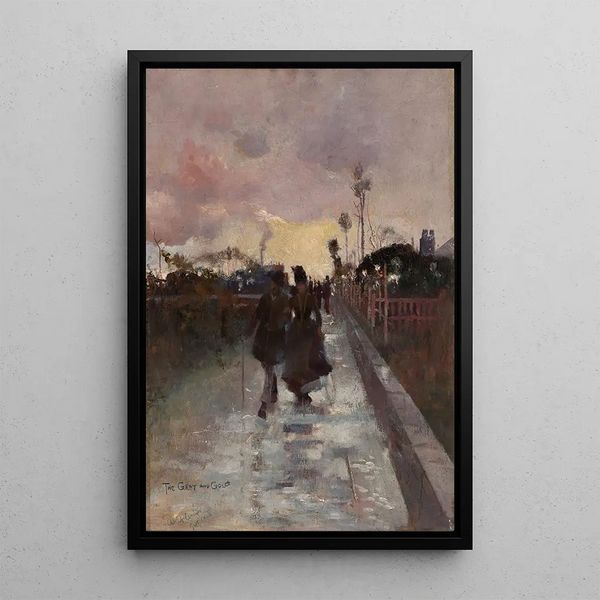 Reproduktion av målningen Rentrer à la maison - Charles Conder