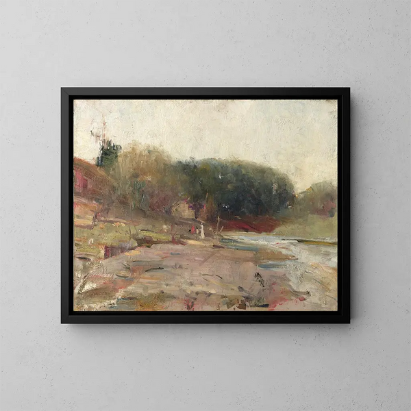 på floden Yarra nära Heidelberg, Victoria - Charles Conder — inramlat konstverk på väggen
