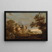 Landskapsbild med resan till Emmaus - Charles Cornelisz de Hooch — inramlat konstverk på väggen