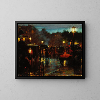 Charles Courtney Curran - Paris at Night.webp