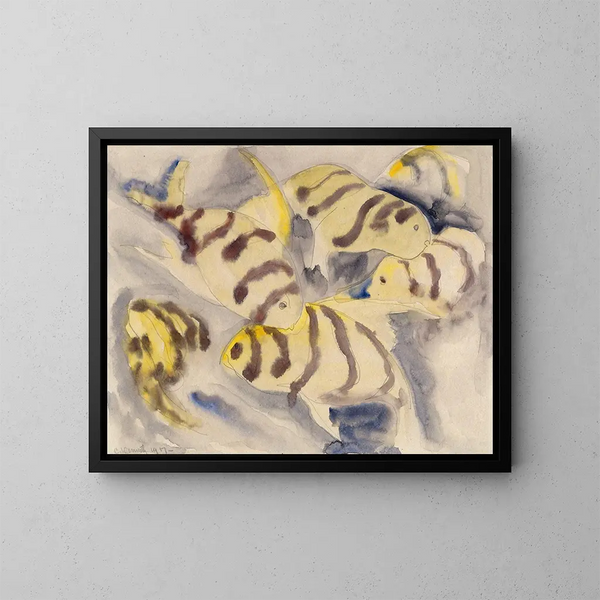 Serie av fisk nr 3 - Charles Demuth — inramlat konstverk på väggen