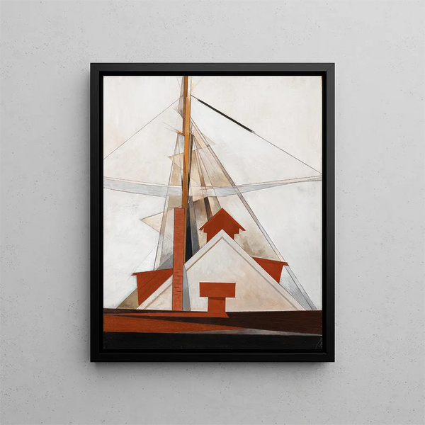 Masts - Charles Demuth — inramlat konstverk på väggen