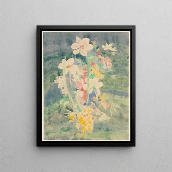 Narcisse - Charles Demuth — inramlat konstverk på väggen