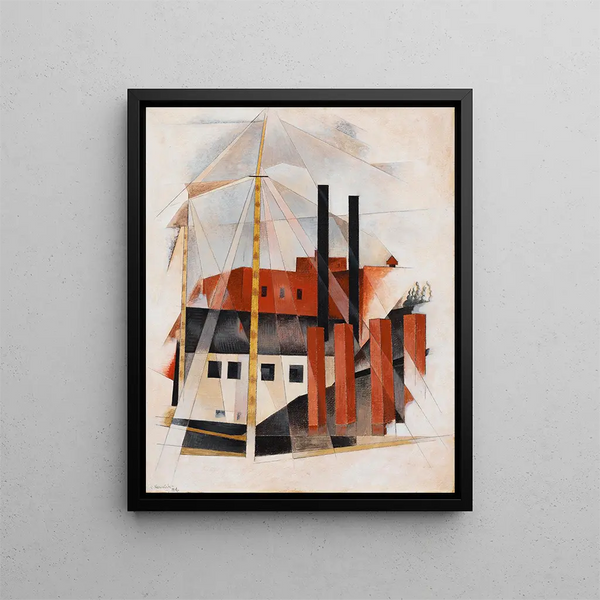 flyttare under semester - Charles Demuth — inramlat konstverk på väggen