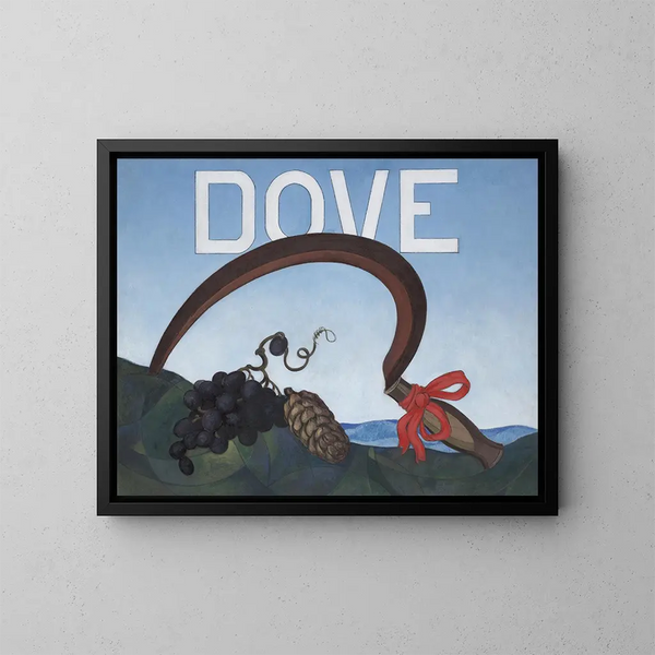 Porträtt av duva - Charles Demuth — inramlat konstverk på väggen