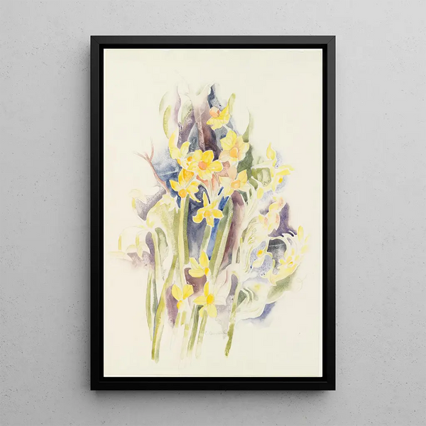 Petits jonquilles - Charles Demuth — inramlat konstverk på väggen