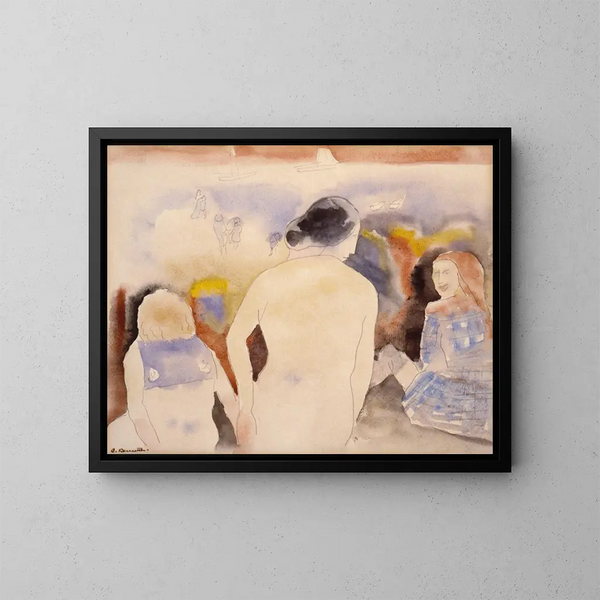 Oskapat konsttryck - Charles Demuth — inramlat konstverk på väggen