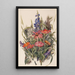 Reproduktion av målningen Zinnias, delphiniums och prästkragar - Charles Demuth