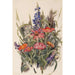 Reproduktion av målningen Zinnias, delphiniums och prästkragar - Charles Demuth