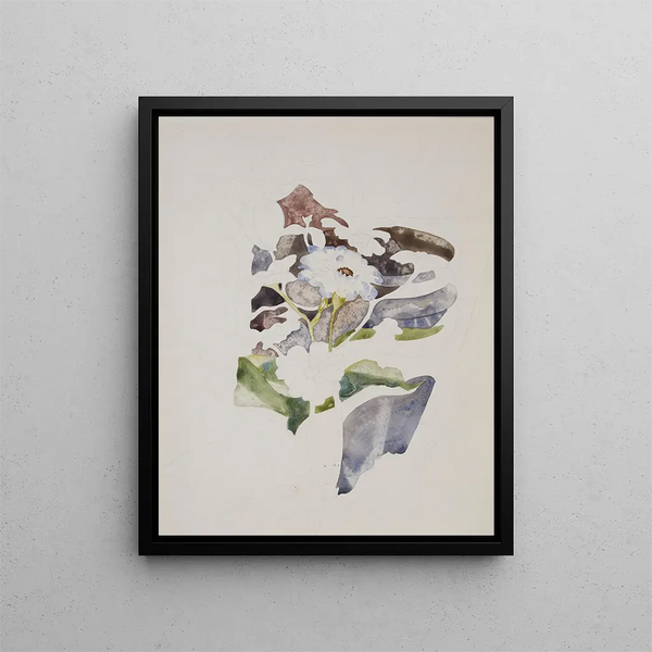 Zinnias - Charles Demuth — inramlat konstverk på väggen