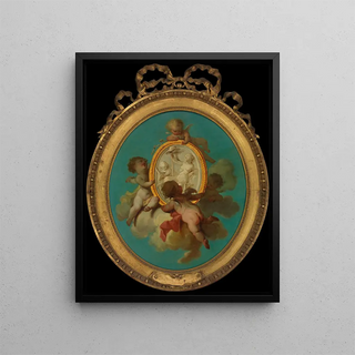 Charles Dominique Joseph Eisen - Putti with a Medallion.webp
