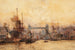 Tower Bridge, Londons bassäng - Charles Edward Dixon — vy av konstverket