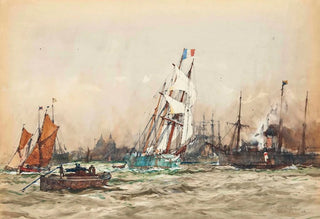 Charles Edward Dixon - With Wind And Tide Greenwich.webp