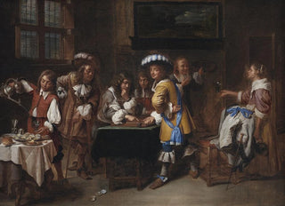 Charles Emanuel Biset - Trictrac Players.webp