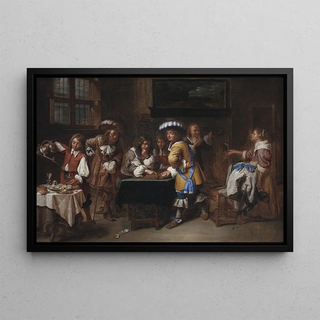 Charles Emanuel Biset - Trictrac Players.webp