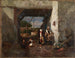 hönsgård - Charles Émile Jacque — vy av konstverket