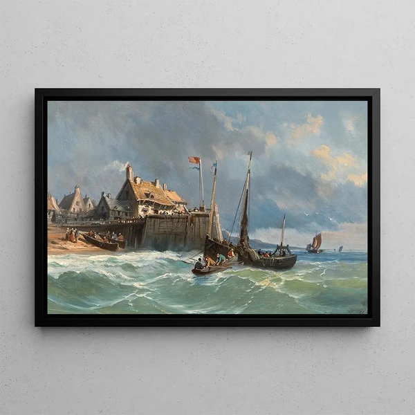 Charles Euphrasie Kuwasseg - Fishermen by the Coast.webp