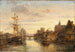 Partie à Amsterdam - Charles Euphrasie Kuwasseg — vy av konstverket