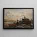 Chalands sur une rivière - Charles François Daubigny — inramlat konstverk på väggen
