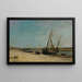 Båtar på kusten vid Étaples - Charles François Daubigny — inramlat konstverk på väggen
