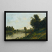 Bord de l'Oise - Charles François Daubigny — inramlat konstverk på väggen