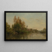 Les rives de l'Oise - Charles François Daubigny — inramlat konstverk på väggen