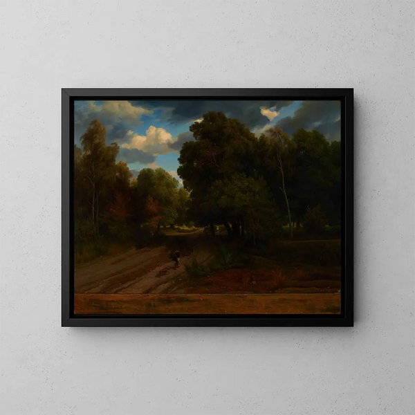 Le carrefour du nid d'aigles, forêt de Fontainebleau - Charles François Daubigny — inramlat konstverk på väggen