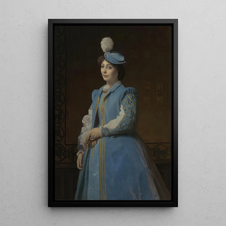 Charles Franois Jalabert - Portrait of a lady in blue.webp