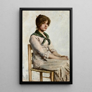 Charles Frederick Ulrich - Portrait Of A Young Woman.webp