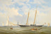Le schooner Viking du Royal Yacht Squadron à l'ancre au large de Cowes - Charles Gregory — vy av konstverket