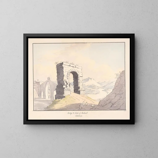 Arc du pont de Martorel, Katalonien - Charles Hamilton Smith — inramlat konstverk på väggen