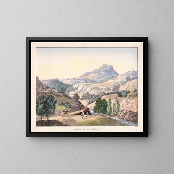 Espiel i Sierra Morena - Charles Hamilton Smith — inramlat konstverk på väggen
