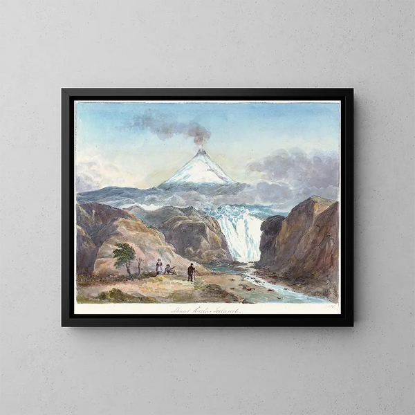 Mont Hecla, Island, Charles Hamilton Smith — inramlat konstverk på väggen