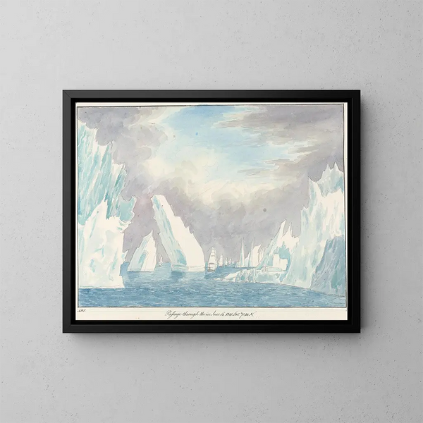 Passage à travers la glace - Charles Hamilton Smith — inramlat konstverk på väggen