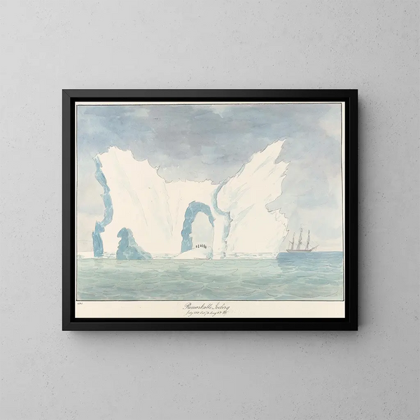 Iceberg anmärkningsvärt - Charles Hamilton Smith — inramlat konstverk på väggen