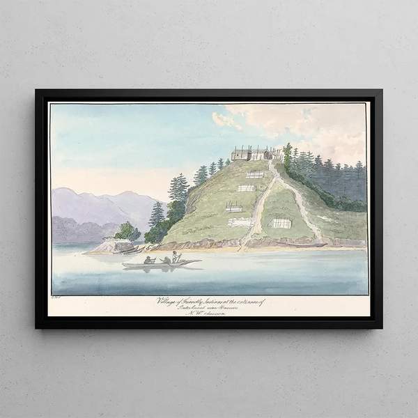 Charles Hamilton Smith - Village of Friendly Indians at the Entrance of Buter Canal near Hanover.webp