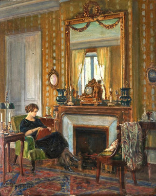 Charles Henry Tenr - Woman In An Elegant Interior.webp