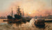 Bateaux à vapeur dans le port de Londres - Charles John de Lacy — vy av konstverket