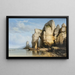Les Falaises de Flamborough Head, Yorkshire - Charles Joseph Kuwasseg — inramlat konstverk på väggen