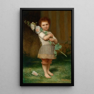 Charles Landelle - Mdchen mit einem Malvenzweig.webp