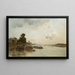 Vue de la Seine à Paris - Charles Lapostolet — inramlat konstverk på väggen