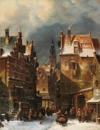 Charles Leickert - Winterliche Stadtansicht.webp