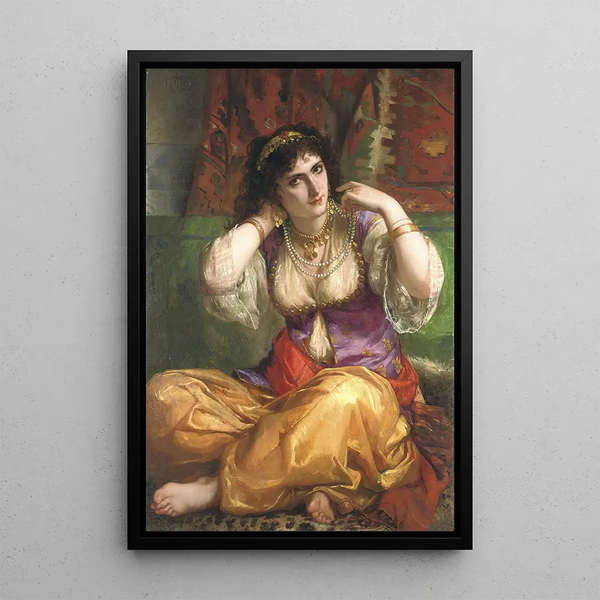 L'odalisque - Charles Louis Müller — inramlat konstverk på väggen