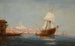 Caïque och segelbåt på Bosporen - Charles Malfroy — vy av konstverket