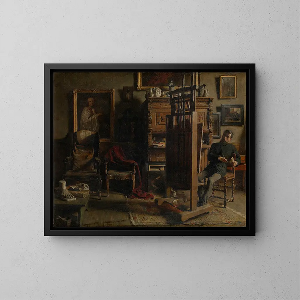 L'Atelier du peintre Jules Lambeaux - Charles Mertens — inramlat konstverk på väggen